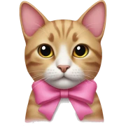 Cat wearing a pink bow  sticker
