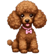 Kiss brown poodle sticker