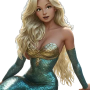 blonde mermaid on a rock sticker