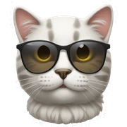 Cat with sunglasses sticker