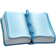libro celeste claro con detalles en azul oscuro sticker