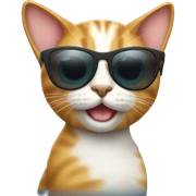 Cat with sunglasses sticker