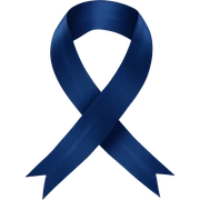 Navy blue ribbon sticker