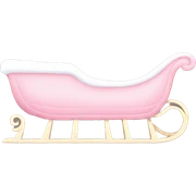 light pink sleigh sticker
