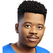 portrait of a boy with mustache sticker