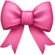 A rose colored bow sticker
