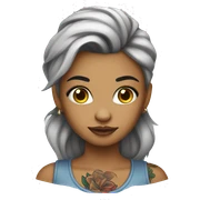 Tattooed girl sticker