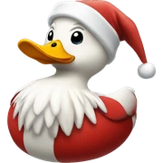 A Santa duck sticker