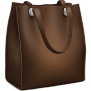 dark brown leather totebag sticker