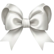 white satin bow sticker