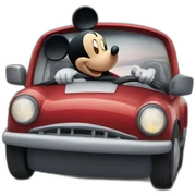 mickey mouse driving sticker
