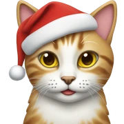 Christmas cat sticker