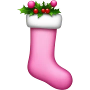 Pink stocking sticker