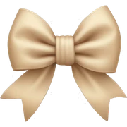 Cute beige bow sticker