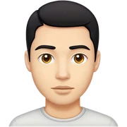 Black-haired man sticker
