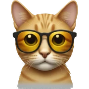 Cat with sunglasses sticker
