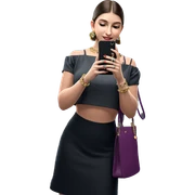 girl holding jewelry and phone sticker