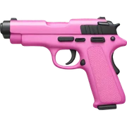 pink gun  sticker