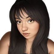 realistic portrait of girl sticker