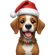 Christmas dog sticker