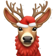 Red asthetic Christmas deer sticker