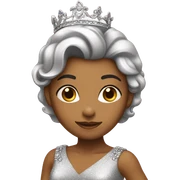 princesa de vestido plateado sticker