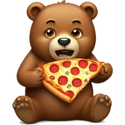 Bear eating Pizza  sticker