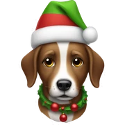 Christmas dog sticker