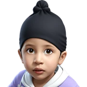 girl with black hair hat sticker