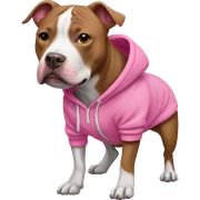 Pit bull in pink hoodie  sticker