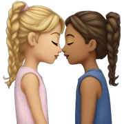Girl kiss girl sticker