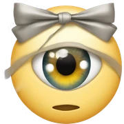 eye roll with a bow  sticker