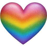 Rainbow heart  sticker