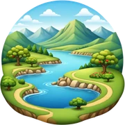 Fancy landscape  sticker