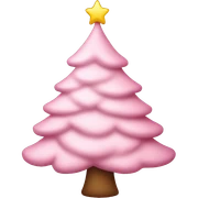 Light pink Christmas tree sticker
