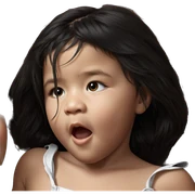 realistic portrait of girl sticker