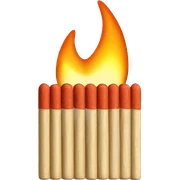 a pack of matches and Matchstick  sticker