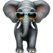 Elephant wearing shades sticker