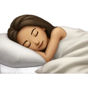 sleeping beauty brunette white girl with a silk pillow sticker