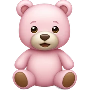 Light pink teddy bear sticker