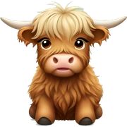 Cute baby highland cow sticker