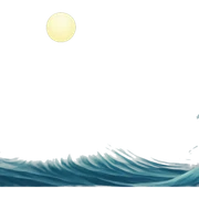 ocean waves sticker