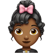 girl with a bow sticker