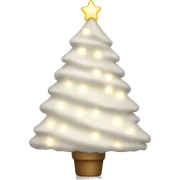 White light Christmas tree sticker