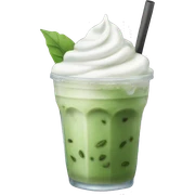 Iced matcha latte ohne Sahne und ohne Gesicht  sticker