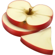 Sliced red apple sticker