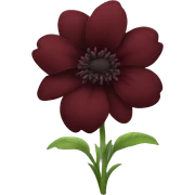 Dark red flower sticker