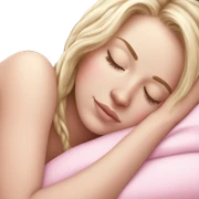 beautiful white girl sleeping pink  sticker