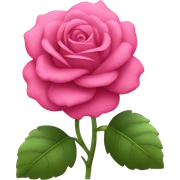 Flor rosa com coração rosa  sticker
