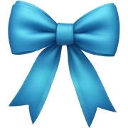 blue bow sticker